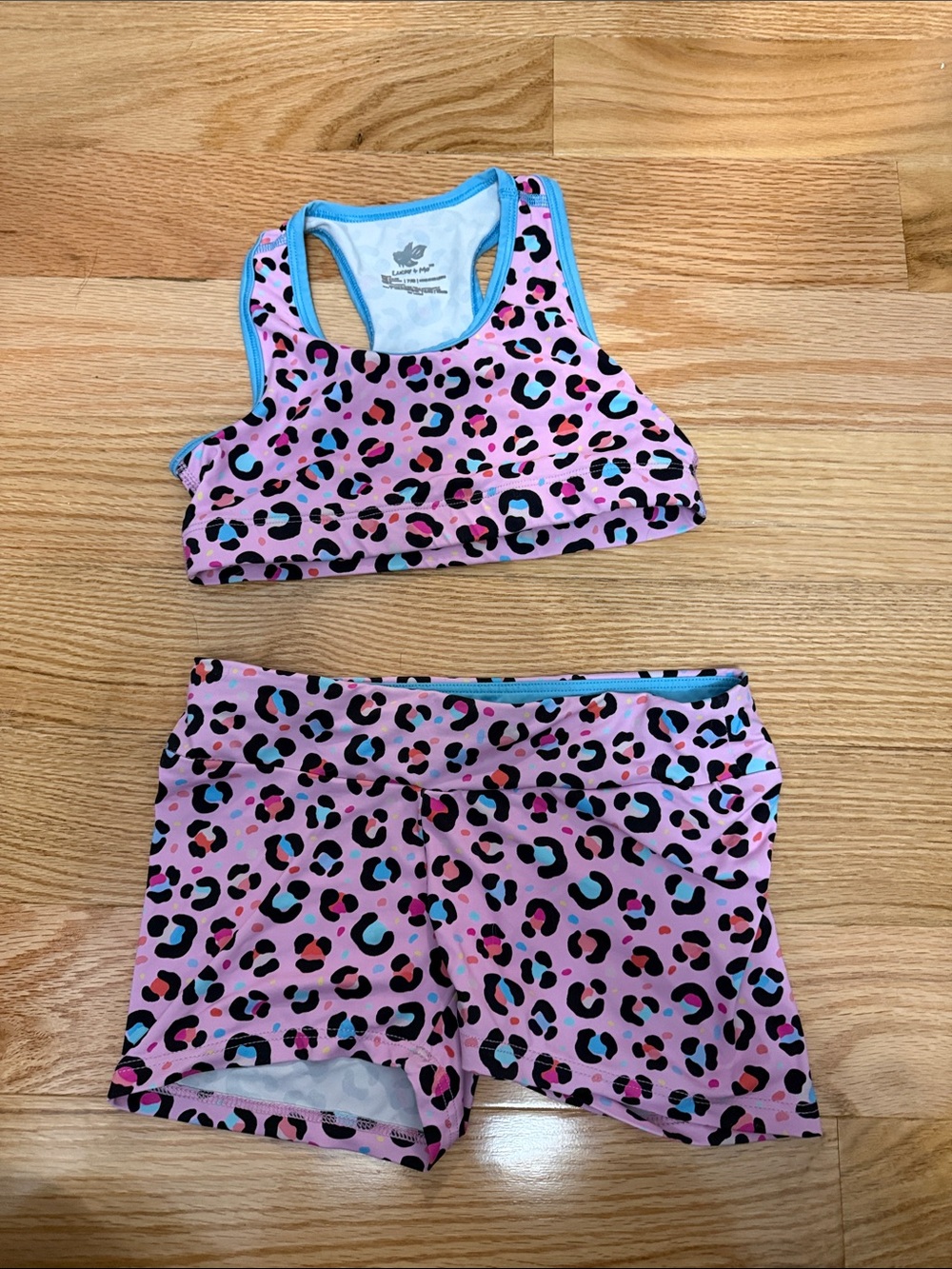 Kids Pink Leopard Print Active Matching Set - Brand:
